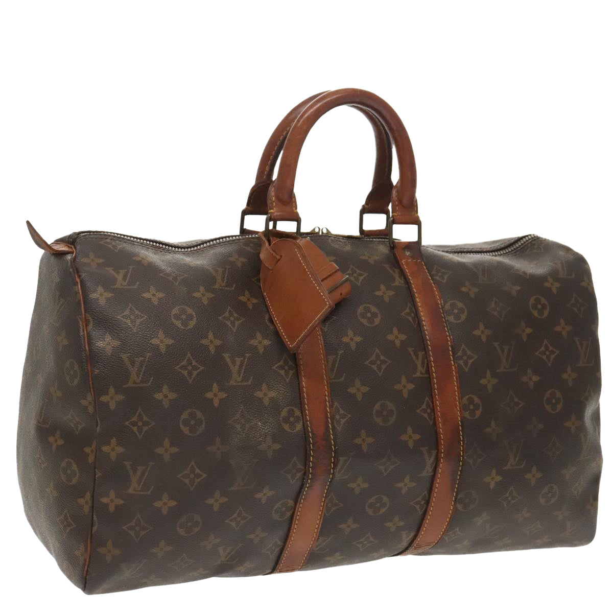 LOUIS VUITTON Monogram Keepall 45 Boston Bag M41428 LV Auth 91034