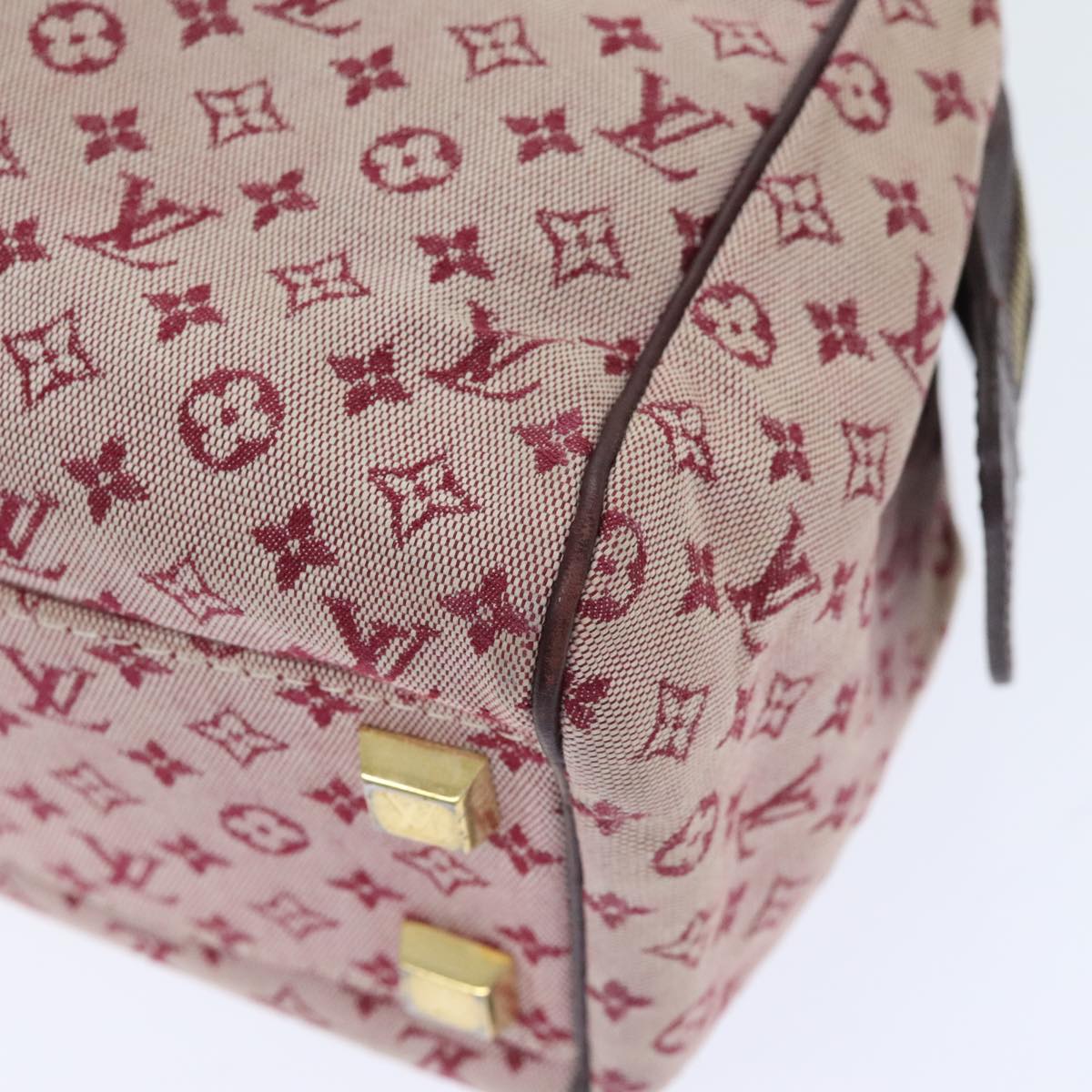 LOUIS VUITTON Monogram Mini Josephine PM Hand Bag Red M92216 LV Auth 91076