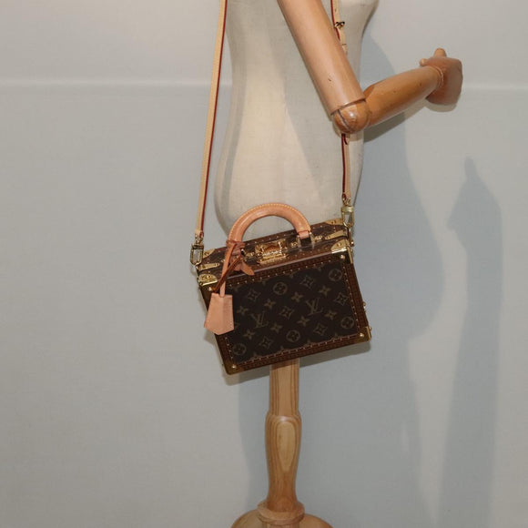 LOUIS VUITTON Monogram Petite Vallees Hand Bag 2way M20468 LV Auth 91131AM