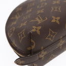 LOUIS VUITTON Monogram Trousse Demi Ronde Cosmetic Pouch M47520 LV Auth 91150-16
