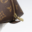 LOUIS VUITTON Monogram Trousse Demi Ronde Cosmetic Pouch M47520 LV Auth 91150-8