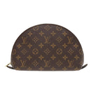 LOUIS VUITTON Monogram Trousse Demi Ronde Cosmetic Pouch M47520 LV Auth 91150-13