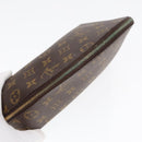 LOUIS VUITTON Monogram Trousse Demi Ronde Cosmetic Pouch M47520 LV Auth 91150-5