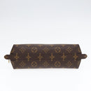 LOUIS VUITTON Monogram Trousse Demi Ronde Cosmetic Pouch M47520 LV Auth 91150-6