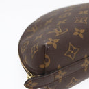 LOUIS VUITTON Monogram Trousse Demi Ronde Cosmetic Pouch M47520 LV Auth 91150-14