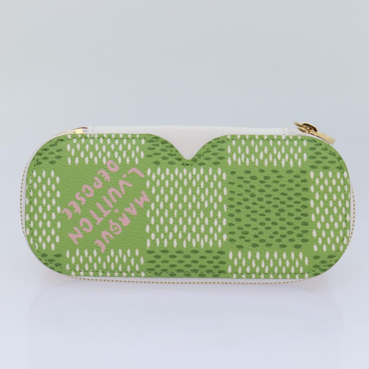 LOUIS VUITTON Damier Golf Sunglasses Pouch Green GI1104 LV Auth 91164SA