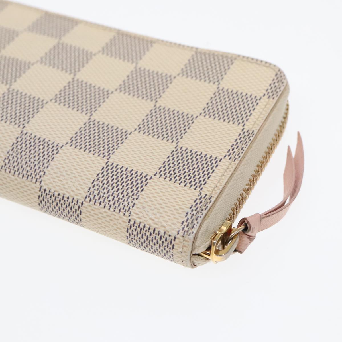 LOUIS VUITTON Damier Azur Portefeuille Clemence Long Wallet N61264 Auth 91180