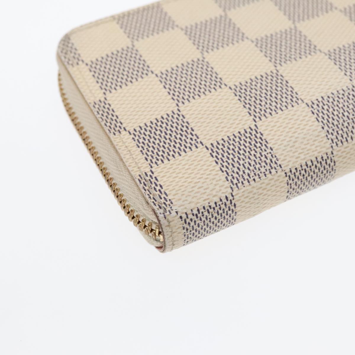 LOUIS VUITTON Damier Azur Portefeuille Clemence Long Wallet N61264 Auth 91180