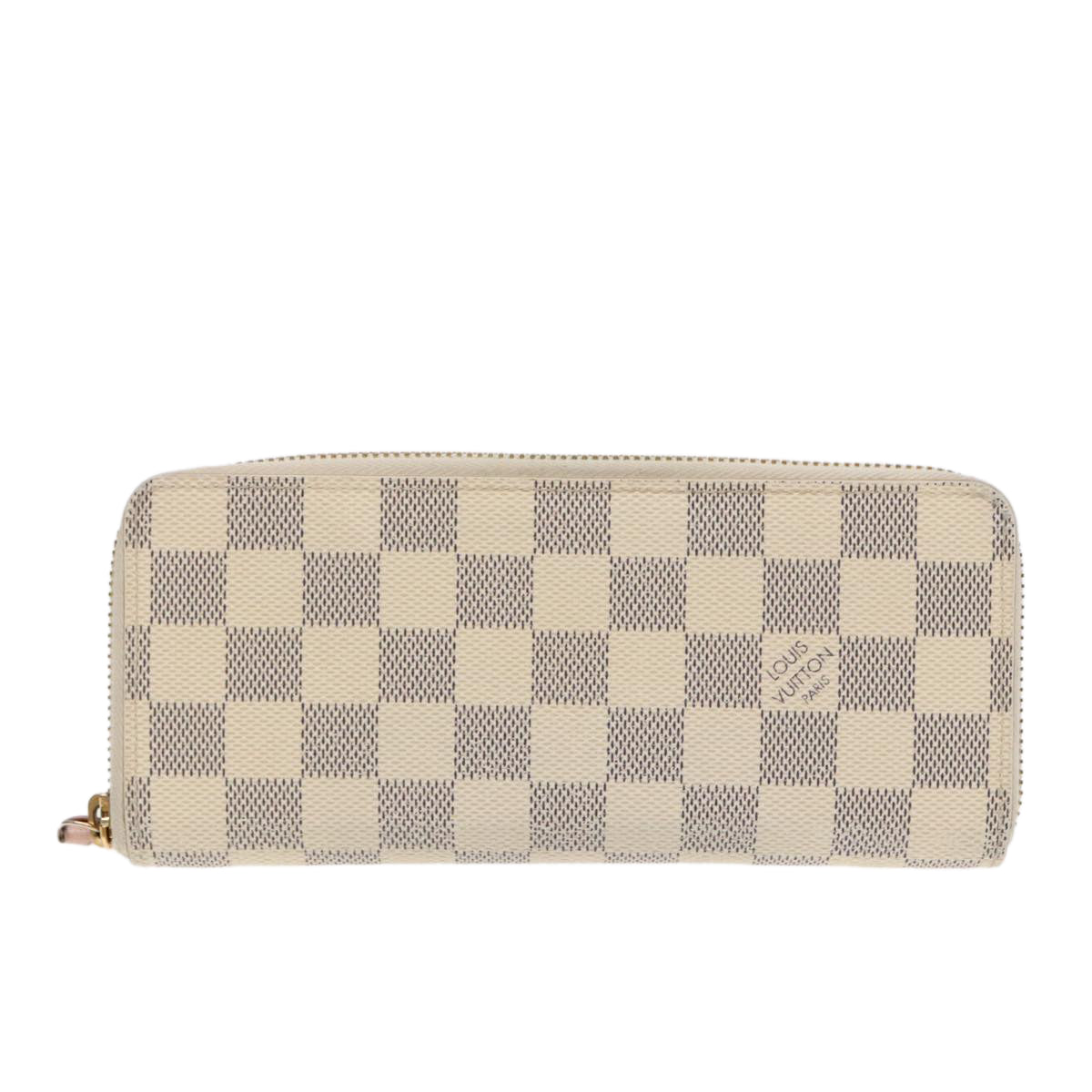 LOUIS VUITTON Damier Azur Portefeuille Clemence Long Wallet N61264 Auth 91180