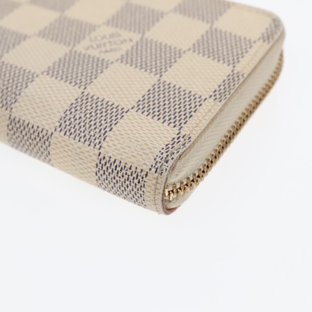 LOUIS VUITTON Damier Azur Portefeuille Clemence Long Wallet N61264 Auth 91180