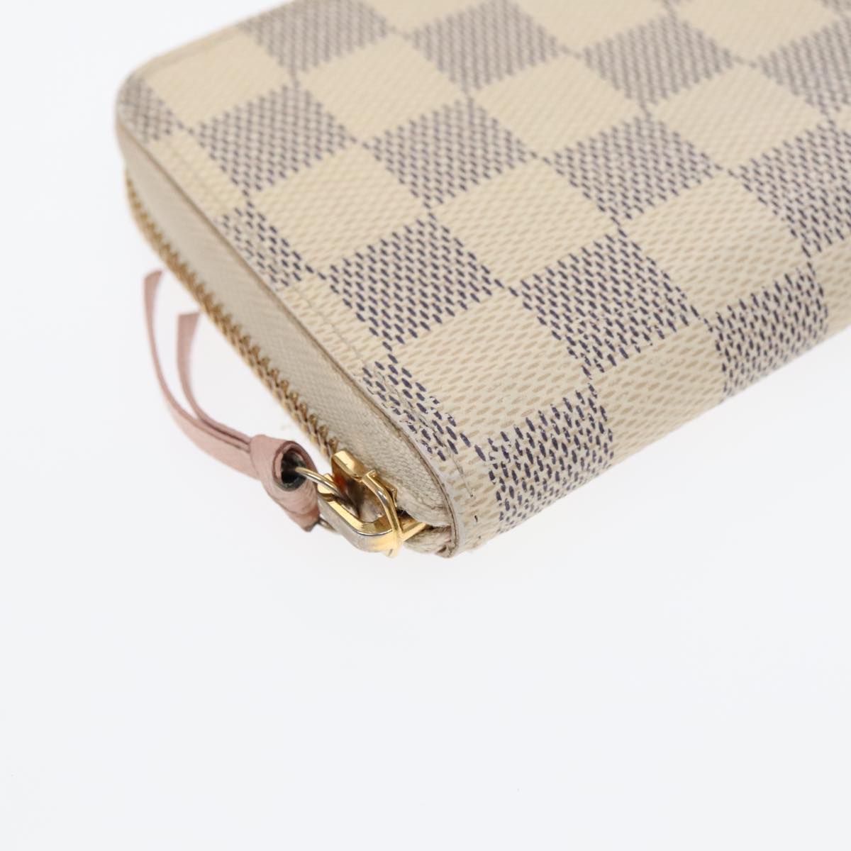 LOUIS VUITTON Damier Azur Portefeuille Clemence Long Wallet N61264 Auth 91180