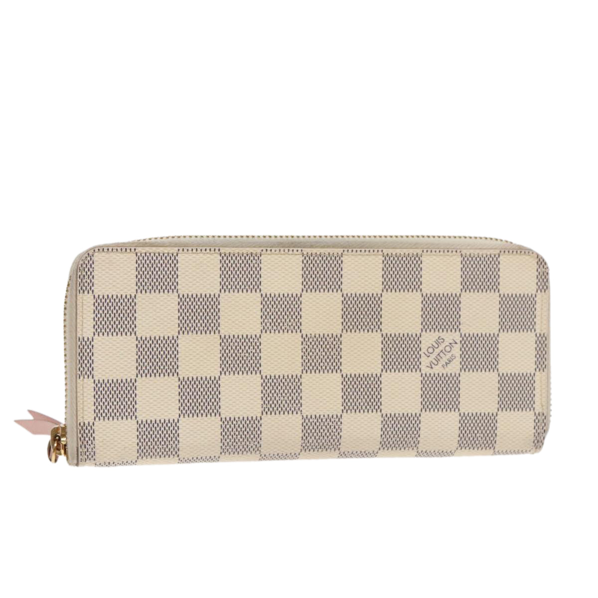 LOUIS VUITTON Damier Azur Portefeuille Clemence Long Wallet N61264 Auth 91181