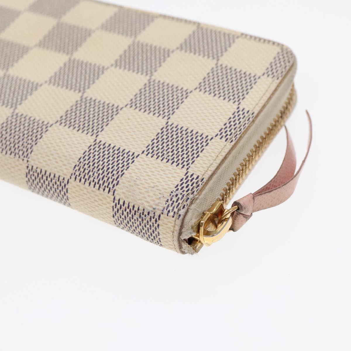 LOUIS VUITTON Damier Azur Portefeuille Clemence Long Wallet N61264 Auth 91181