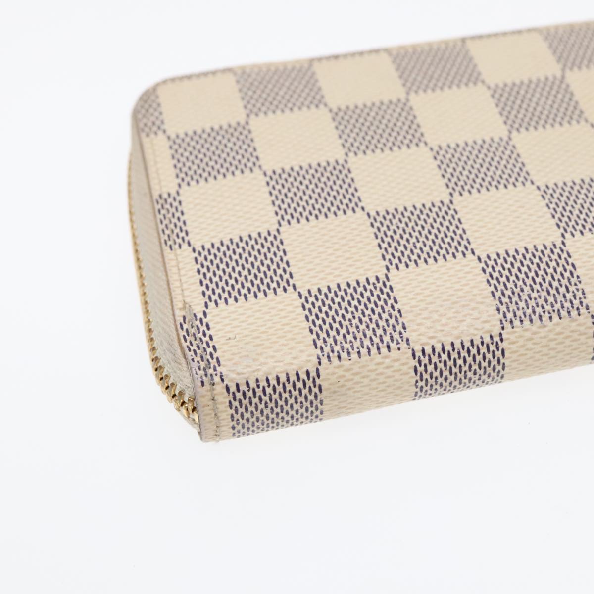 LOUIS VUITTON Damier Azur Portefeuille Clemence Long Wallet N61264 Auth 91181