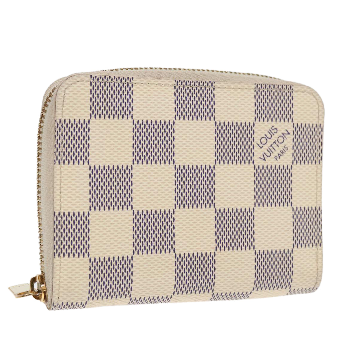 LOUIS VUITTON Damier Azur Zippy Coin Purse N60138 LV Auth 91185