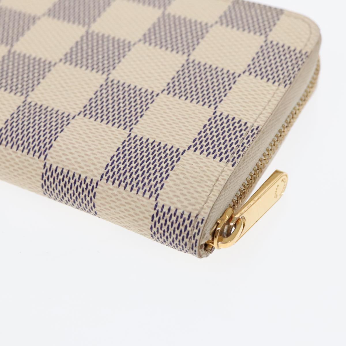 LOUIS VUITTON Damier Azur Zippy Coin Purse N60138 LV Auth 91185