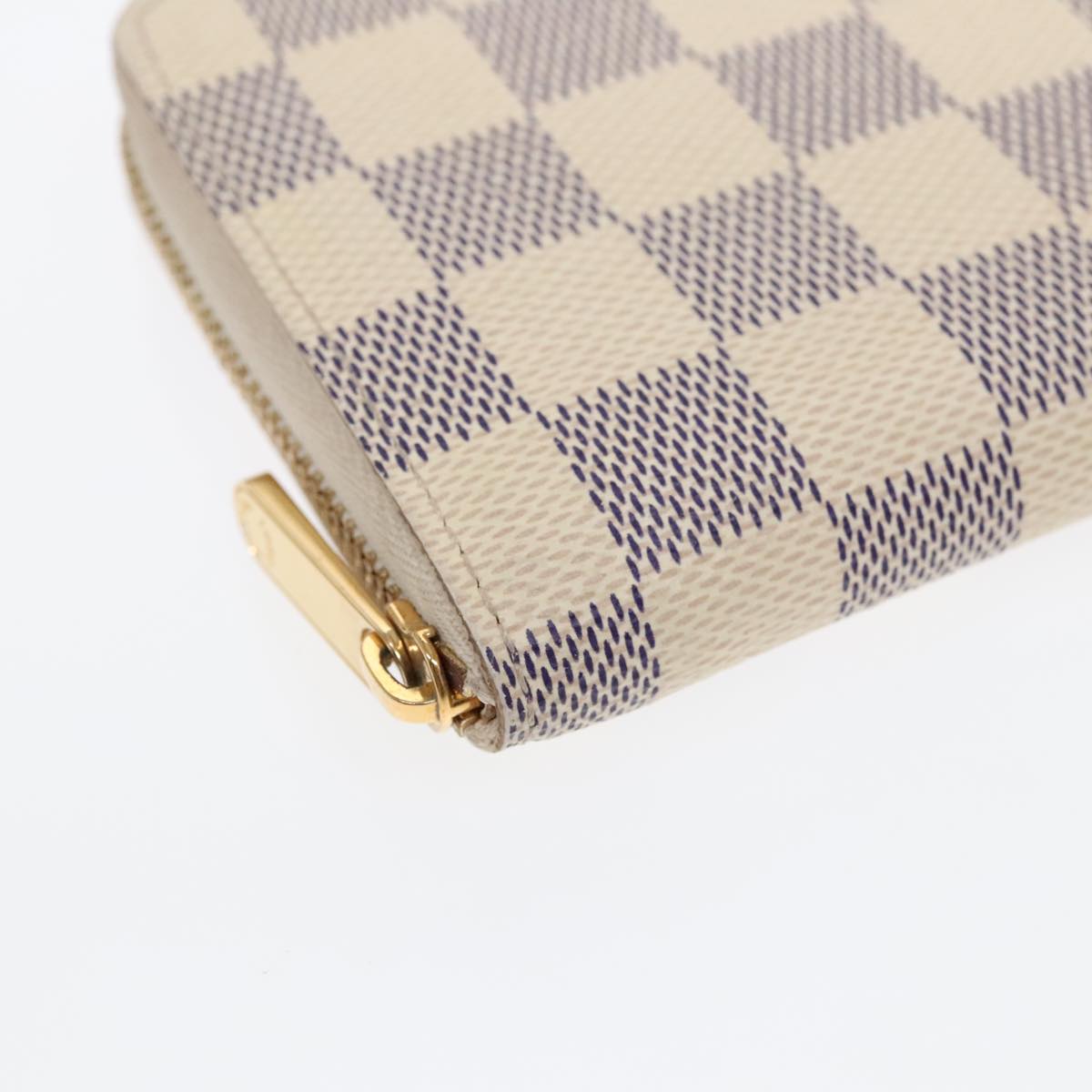 LOUIS VUITTON Damier Azur Zippy Coin Purse N60138 LV Auth 91185