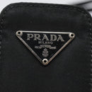 PRADA Neck Case Nylon Black Silver Auth 91191-9