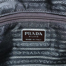 PRADA Hand Bag Nylon Khaki Silver Auth 91246-19