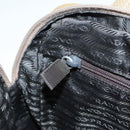 PRADA Hand Bag Nylon Khaki Silver Auth 91246-22