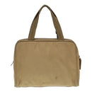 PRADA Hand Bag Nylon Khaki Silver Auth 91246-2