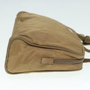 PRADA Hand Bag Nylon Khaki Silver Auth 91246-3