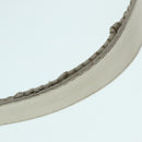 PRADA Shoulder Bag Leather White Silver Auth 91257-9