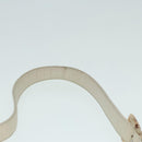 PRADA Shoulder Bag Leather White Silver Auth 91257-14