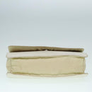 PRADA Shoulder Bag Leather White Silver Auth 91257-6