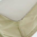 PRADA Shoulder Bag Leather White Silver Auth 91257-17