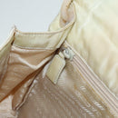 PRADA Shoulder Bag Leather White Silver Auth 91257-24