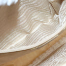 PRADA Shoulder Bag Leather White Silver Auth 91257-25