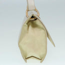 PRADA Shoulder Bag Leather White Silver Auth 91257-4