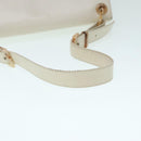 PRADA Shoulder Bag Leather White Silver Auth 91257-8