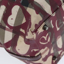 BURBERRY Nova Check Tote Bag PVC Beige Silver Auth 91267-14