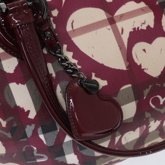 BURBERRY Nova Check Shopper PVC Beige Zilver Auth 91267