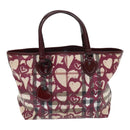 BURBERRY Nova Check Shopper PVC Beige Zilver Auth 91267-13