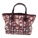 BURBERRY Nova Check Shopper PVC Beige Zilver Auth 91267-2