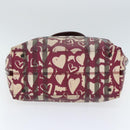 BURBERRY Nova Check Tote Bag PVC Beige Silver Auth 91267-5