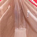 BURBERRY Nova Check Tote Bag Canvas Leather Beige Red gold Auth 91268-21