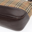 BURBERRY Nova Check Tote Bag Canvas Beige Auth 91273-14