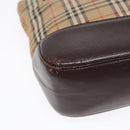 BURBERRY Nova Check Tote Bag Canvas Beige Auth 91273-9