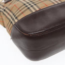 BURBERRY Nova Check Tote Bag Canvas Beige Auth 91273-16