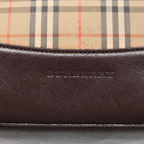 BURBERRY Nova Check Tragetasche Canvas Beige Auth 91273