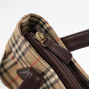 BURBERRY Nova Check Tote Bag Canvas Beige Auth 91273-11