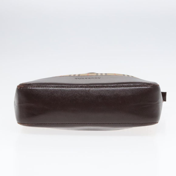 BURBERRY Nova Check Tragetasche Canvas Beige Auth 91273
