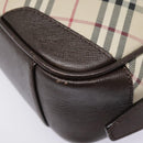 BURBERRY Nova Check Shoulder Bag Canvas Leather Beige Brown Auth 91275-16