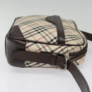 BURBERRY Nova Check Shoulder Bag Canvas Leather Beige Brown Auth 91275-4