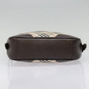 BURBERRY Nova Check Shoulder Bag Canvas Leather Beige Brown Auth 91275-5