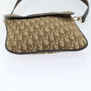 Christian Dior Trotter Canvas Shoulder Bag Beige Auth 91283-5